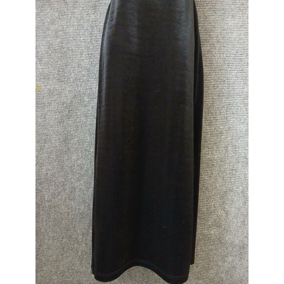 Vintage All That Jazz Womens Maxi Dress Size M Black Witchy Y2K Vamp Goth Velvet - Picture 3 of 9